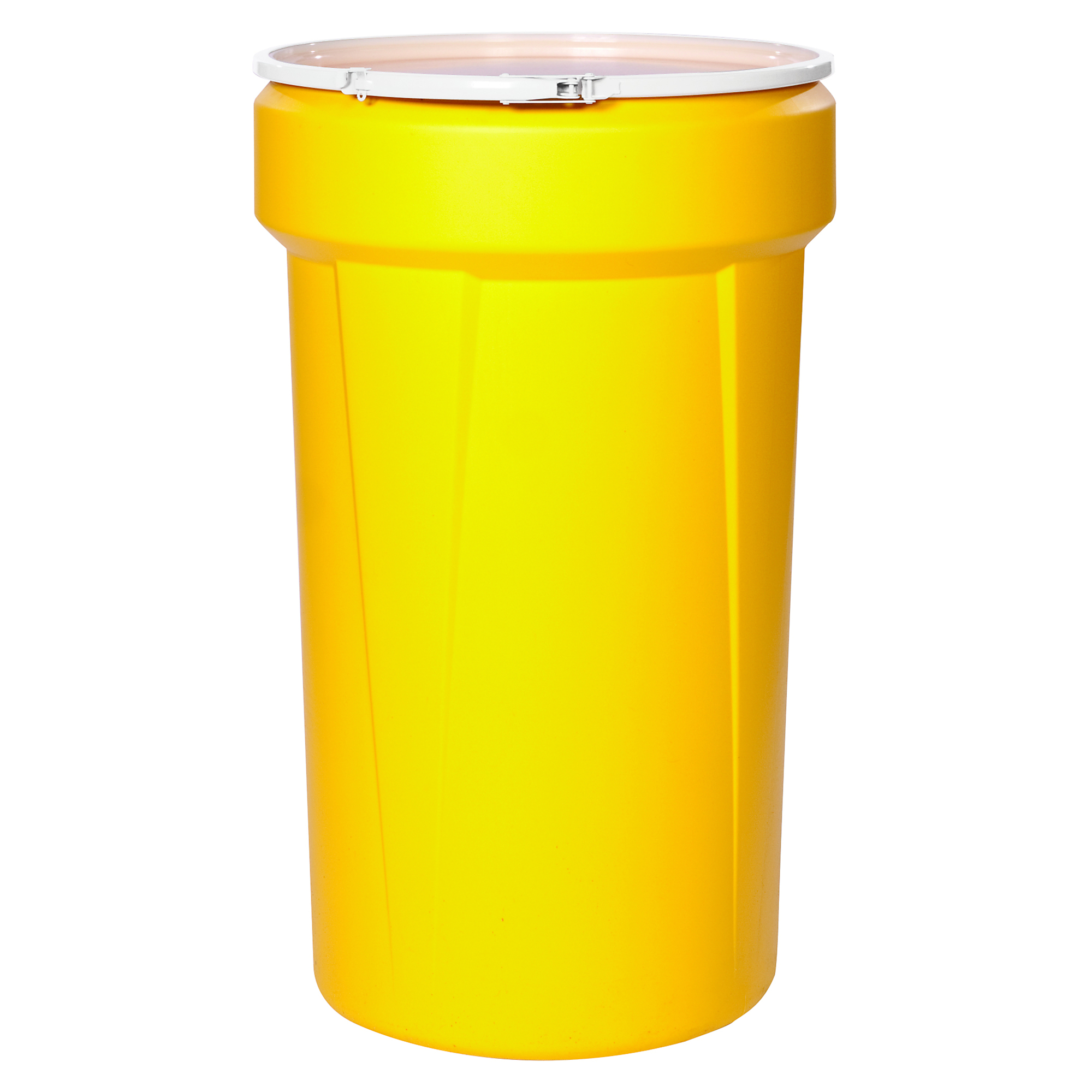 Eagle Open Head Plastic Drum — 55 Gallons, Lever-Lock, HDPE, Yellow, Model# 1655
